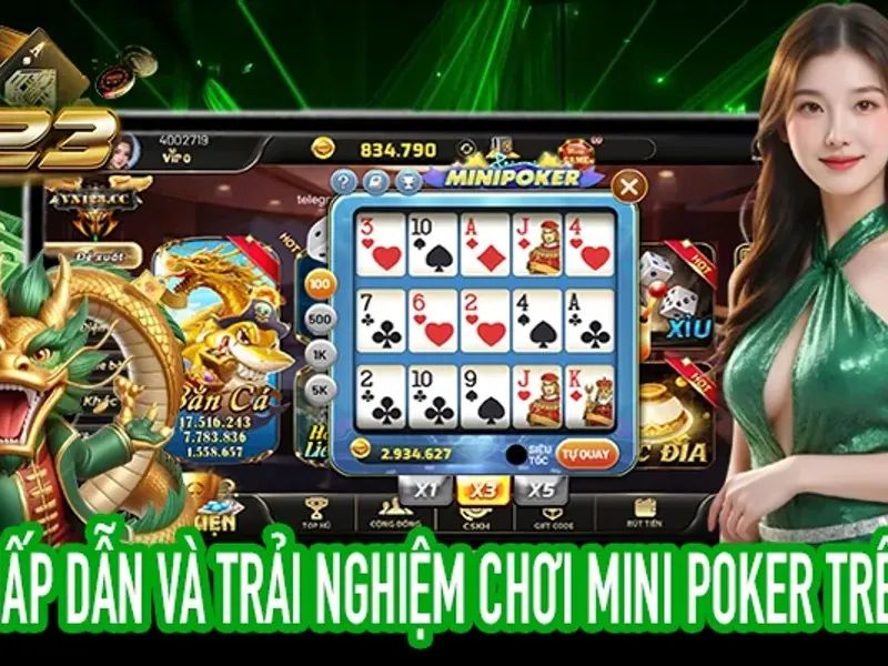 Bàn chơi Baccarat 88AA với các lá bài và chip cược